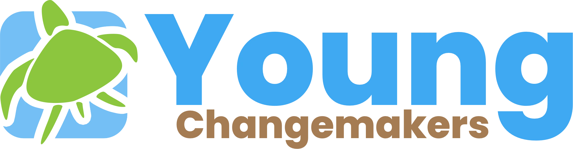 Change Maker's Choose logo of a green tutle on a blue background